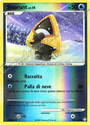 100 / 123 Snorunt LIV.14 comune foil reverse (IT) -NEAR MINT-