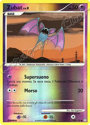 108 / 123 Zubat LIV.8 comune foil reverse (IT) -NEAR MINT-