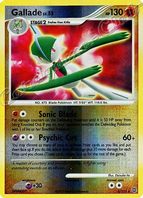 006 / 132 Gallade LV.55 rara foil reverse (EN) -NEAR MINT-