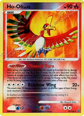 010 / 132 Ho-Oh LV.45 rara foil reverse (EN) -NEAR MINT-