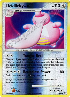 012 / 132 Lickilicky LV.46 rara foil reverse (EN) -NEAR MINT-