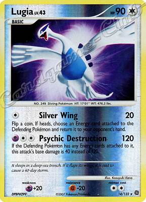 014 / 132 Lugia LV.43 rara foil reverse (EN) -NEAR MINT-