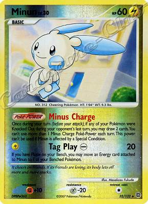 032 / 132 Minun LV.30 rara foil reverse (EN) -NEAR MINT-