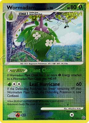 041 / 132 Wormadam Plant Cloak LV.36 rara foil reverse (EN) -NEAR MINT-