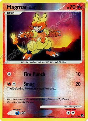 093 / 132 Magmar LV.27 comune foil reverse (EN) -NEAR MINT-