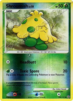 108 / 132 Shroomish LV.10 comune foil reverse (EN) -NEAR MINT-