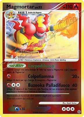 031 / 132 Magmortar LIV.52 rara foil reverse (IT) -NEAR MINT-