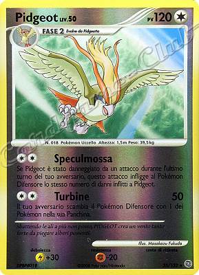 035 / 132 Pidgeot LIV.50 rara foil reverse (IT) -NEAR MINT-