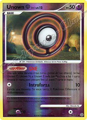 070 / 132 Unown O LIV.12 non comune foil reverse (IT) -NEAR MINT-