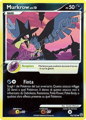 095 / 132 Murkrow LIV.10 comune foil reverse (IT) -NEAR MINT-