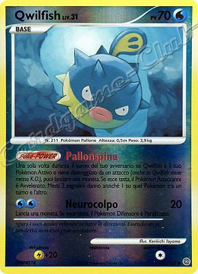 101 / 132 Qwilfish LIV.31 comune foil reverse (IT) -NEAR MINT-