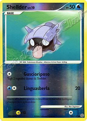 105 / 132 Shellder LIV.10 comune foil reverse (IT) -NEAR MINT-