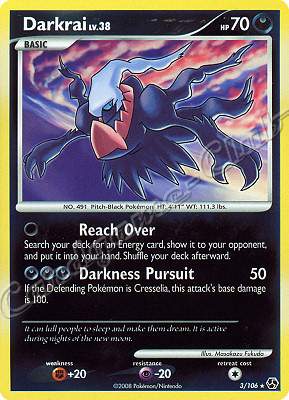 003 / 106 Darkrai LV.38 rara foil reverse (EN) -NEAR MINT-