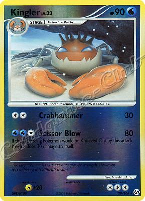 020 / 106 Kingler LV.33 rara foil reverse (EN) -NEAR MINT-