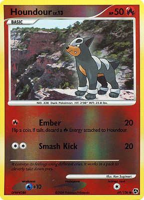 069 / 106 Houndour LV.13 comune foil reverse (EN) -NEAR MINT-