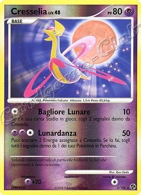 002 / 106 Cresselia LIV.48 rara foil reverse (IT) -NEAR MINT-