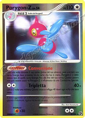 006 / 106 Porygon-Z LIV.54 rara foil reverse (IT) -NEAR MINT-