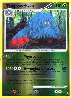 010 / 106 Tangrowth LIV.38 rara foil reverse (IT) -NEAR MINT-