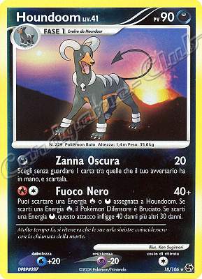 018 / 106 Houndoom LIV.41 rara foil reverse (IT) -NEAR MINT-