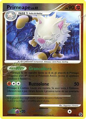 027 / 106 Primeape LIV.41 rara foil reverse (IT) -NEAR MINT-