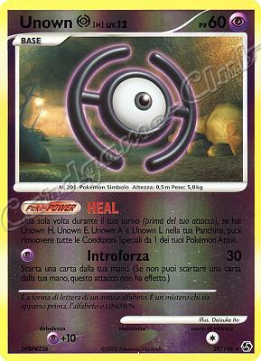 029 / 106 Unown H LIV.12 rara foil reverse (IT) -NEAR MINT-