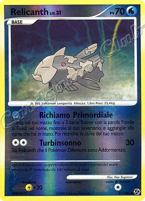 051 / 106 Relicanth LIV.31 non comune foil reverse (IT) -NEAR MINT-