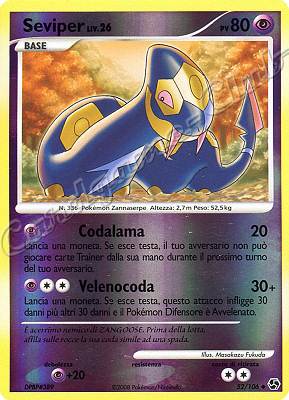 052 / 106 Seviper LIV.26 non comune foil reverse (IT) -NEAR MINT-