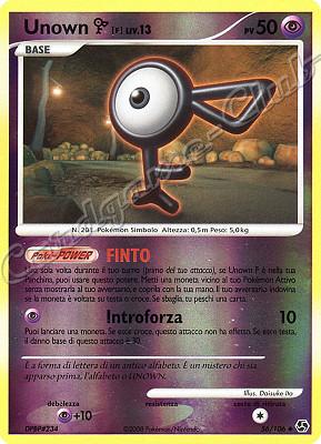 056 / 106 Unown F LIV.13 non comune foil reverse (IT) -NEAR MINT-