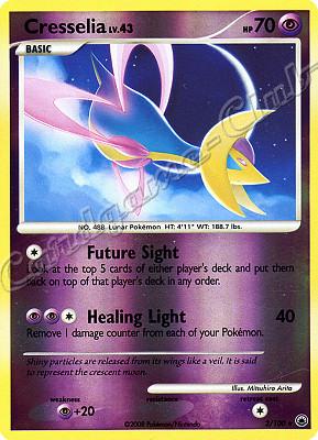 002 / 100 Cresselia LV.43 rara foil reverse (EN) -NEAR MINT-