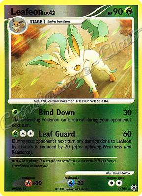 007 / 100 Leafeon LV.42 rara foil reverse (EN) -NEAR MINT-