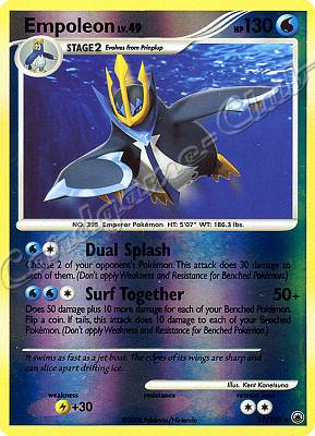 017 / 100 Empoleon LV.49 rara foil reverse (EN) -NEAR MINT-