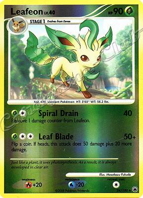 024 / 100 Leafeon LV.40 rara foil reverse (EN) -NEAR MINT-