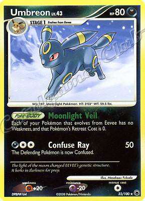 032 / 100 Umbreon LV.43 rara foil reverse (EN) -NEAR MINT-