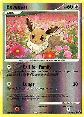 062 / 100 Eevee LV.14 comune foil reverse (EN) -NEAR MINT-