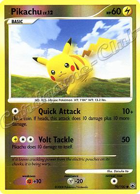 070 / 100 Pikachu LV.12 comune foil reverse (EN) -NEAR MINT-
