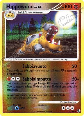 021 / 100 Hippowdon LIV.44 rara foil reverse (IT) -NEAR MINT-
