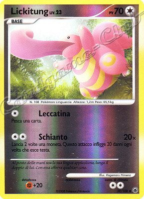 039 / 100 Lickitung LIV.23 non comune foil reverse (IT) -NEAR MINT-