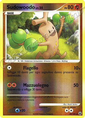 048 / 100 Sudowoodo LIV.25 non comune foil reverse (IT) -NEAR MINT-