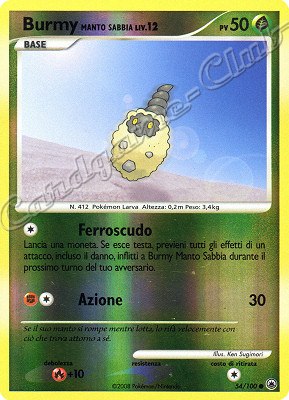 054 / 100 Burmy Manto Sabbia LIV.13 comune foil reverse (IT) -NEAR MINT-