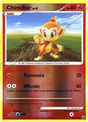 056 / 100 Chimchar LIV.6 comune foil reverse (IT) -NEAR MINT-