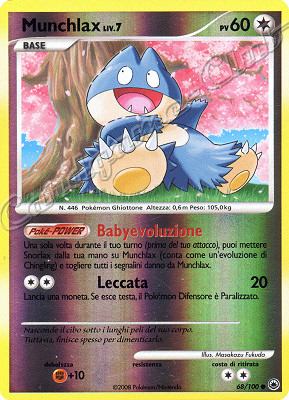 068 / 100 Munchlax LIV.7 comune foil reverse (IT) -NEAR MINT-