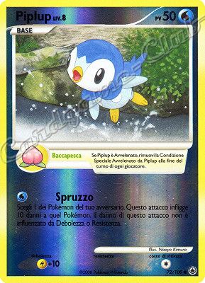 072 / 100 Piplup LIV.8 comune foil reverse (IT) -NEAR MINT-