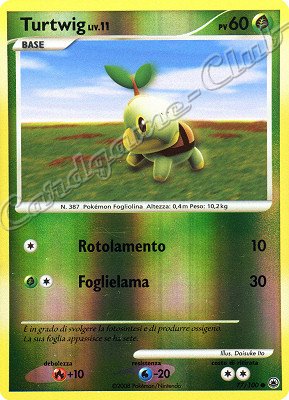 077 / 100 Turtwig LIV.11 comune foil reverse (IT) -NEAR MINT-