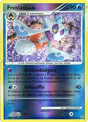 003 / 146 Froslass LIV.46 rara foil reverse (IT) -NEAR MINT-