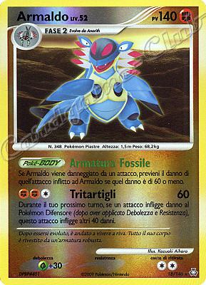 018 / 146 Armaldo LIV.52 rara foil reverse (IT) -NEAR MINT-