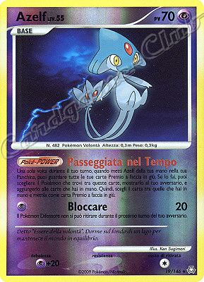 019 / 146 Azelf LIV.55 rara foil reverse (IT) -NEAR MINT-