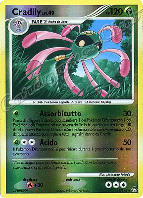 021 / 146 Cradily LIV.49 rara foil reverse (IT) -NEAR MINT-