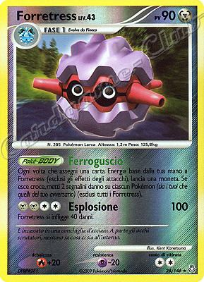 028 / 146 Forretress LIV.43 rara foil reverse (IT) -NEAR MINT-