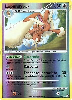 033 / 146 Lopunny LIV.37 rara foil reverse (IT) -NEAR MINT-