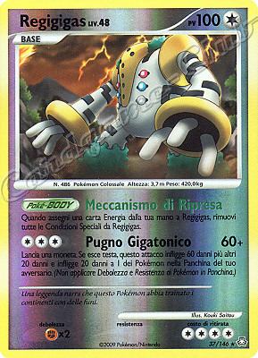 037 / 146 Regigigas LIV.48 rara foil reverse (IT) -NEAR MINT-